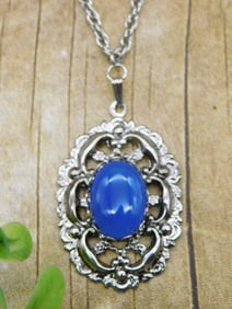 GENUINE STONE PENDANT ON CHAIN NECKLACE ROCK STONE LAPIDARY SPECIMEN