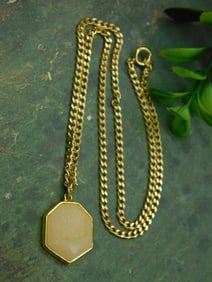 GENUINE STONE PENDANT ON CHAIN NECKLACE ROCK STONE LAPIDARY SPECIMEN