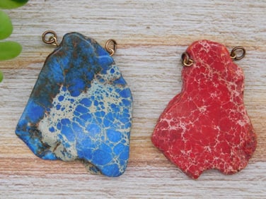 IMPRESSION JASPER PENDANTS ROCK STONE LAPIDARY SPECIMEN