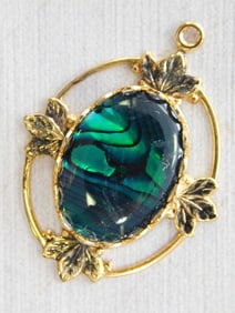 ABALONE STONE PENDANT ROCK STONE LAPIDARY SPECIMEN