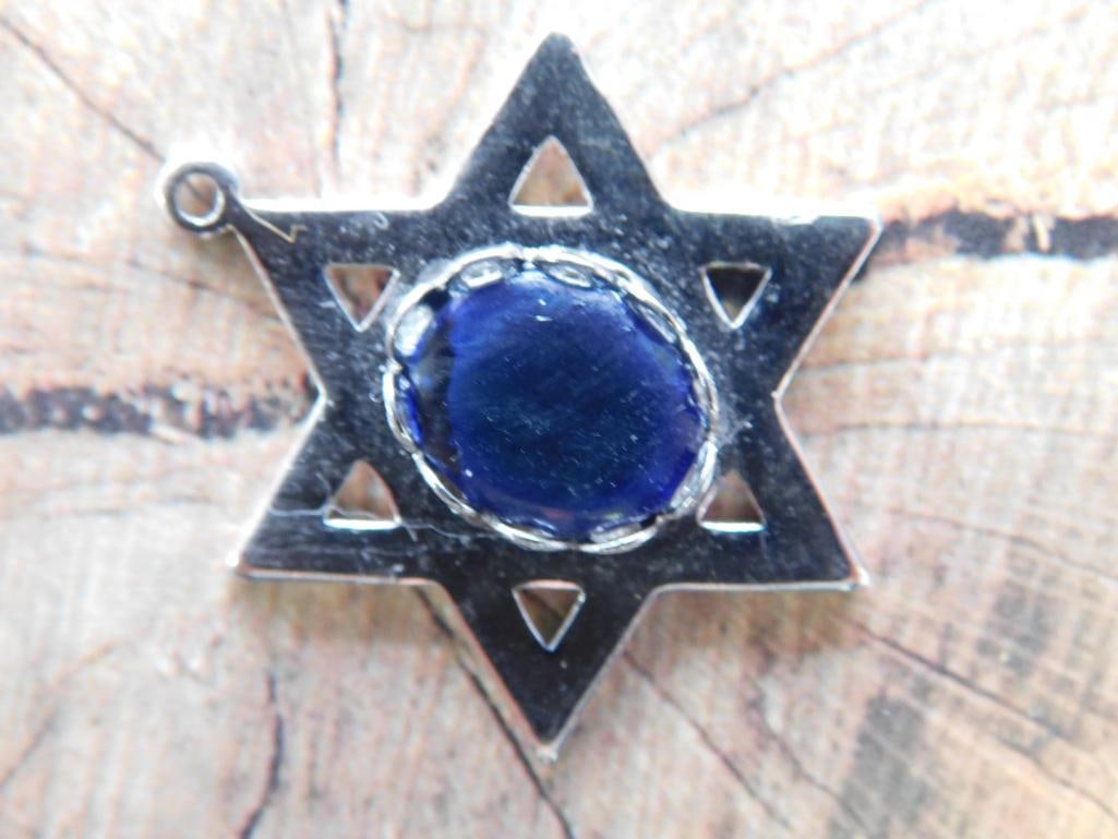 ABALONE STAR OF DAVID PENDANT ROCK STONE LAPIDARY SPECIMEN: ABALONE STAR OF DAVID PENDANT ROCK STONE LAPIDARY SPECIMEN