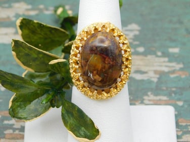 GENUINE STONE RING ROCK STONE LAPIDARY SPECIMEN