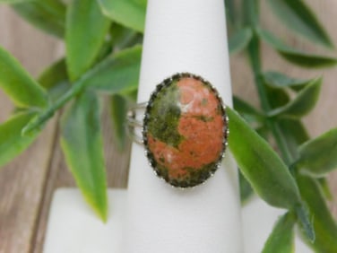 UNAKITE STONE RING ROCK STONE LAPIDARY SPECIMEN