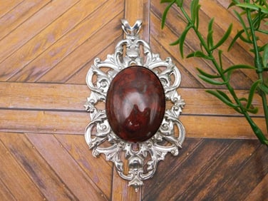 BRECCIATED JASPER PENDANT ROCK STONE LAPIDARY SPECIMEN