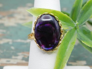 ABALONE STONE ADJUSTABLE RING ROCK STONE LAPIDARY SPECIMEN