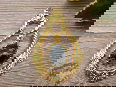 SNOWFLAKE STONE PENDANT ROCK STONE LAPIDARY SPECIMEN