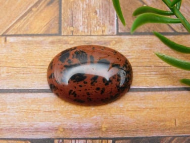 MAHOGANY OBSIDIAN CABOCHON ROCK STONE LAPIDARY SPECIMEN