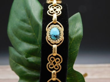 TURQUOISE STONE BRACELET ROCK STONE LAPIDARY SPECIMEN