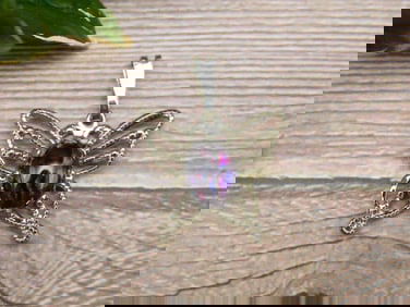 ABALONE STONE BUTTERFLY PENDANT ROCK STONE LAPIDARY SPECIMEN