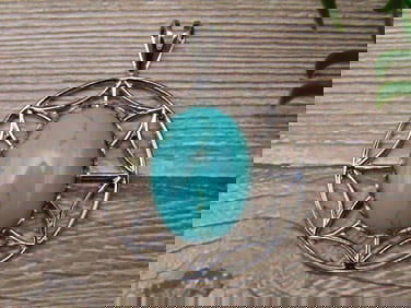 TURQUOISE SPIDERWEB PENDANT ROCK STONE LAPIDARY SPECIMEN