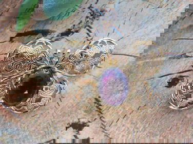 ABALONE BUTTERFLY PENDANT ROCK STONE LAPIDARY SPECIMEN