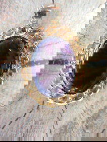 ABALONE PENDANT ROCK STONE LAPIDARY SPECIMEN