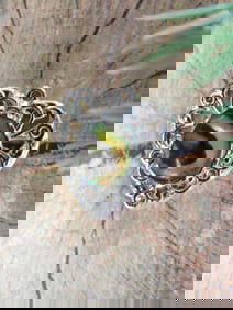 ABALONE HEART PENDANT ROCK STONE LAPIDARY SPECIMEN