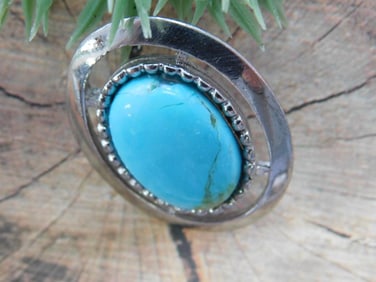 TURQUOISE PENDANT ROCK STONE LAPIDARY SPECIMEN