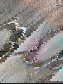 ROSE QUARTZ FLOWER PENDANT ROCK STONE LAPIDARY SPECIMEN