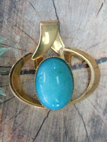 TURQUOISE PENDANT ROCK STONE LAPIDARY SPECIMEN