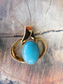 TURQUOISE PENDANT ROCK STONE LAPIDARY SPECIMEN