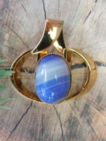 BANDED AGATE PENDANT ROCK STONE LAPIDARY SPECIMEN