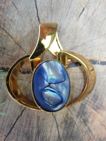 ABALONE PENDANT ROCK STONE LAPIDARY SPECIMEN