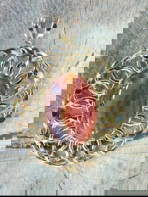 BANDED CARNELIAN PENDANT ROCK STONE LAPIDARY SPECIMEN