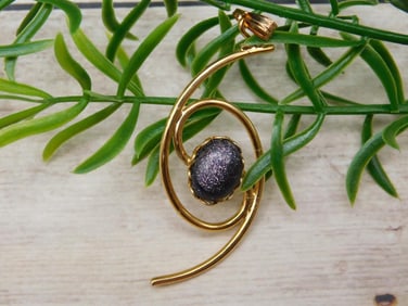 PURPLE GOLDSTONE PENDANT ROCK STONE LAPIDARY SPECIMEN