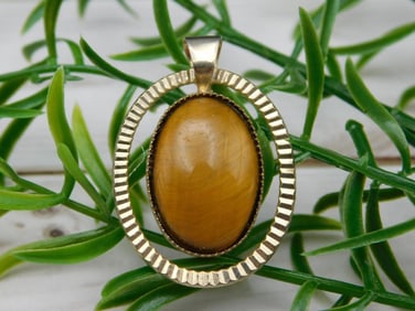 TIGER EYE PENDANT ROCK STONE LAPIDARY SPECIMEN
