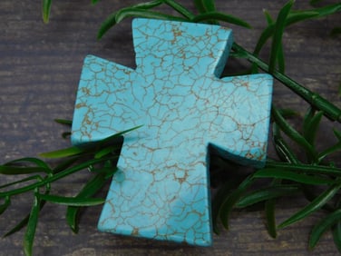 TURQUENITE CROSS ROCK STONE LAPIDARY SPECIMEN