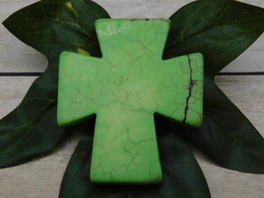 TURQUENITE CROSS ROCK STONE LAPIDARY SPECIMEN