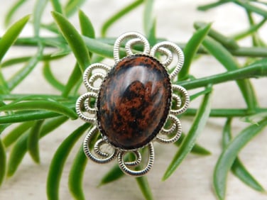 MAHOGANY OBSIDIAN PENDANT ROCK STONE LAPIDARY SPECIMEN