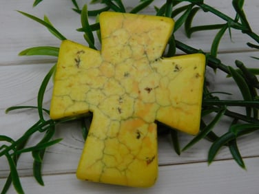 TURQUENITE CROSS ROCK STONE LAPIDARY SPECIMEN