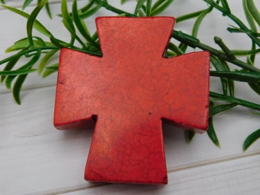 TURQUENITE CROSS ROCK STONE LAPIDARY SPECIMEN