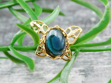 ABALONE BUTTERFLY PENDANT ROCK STONE LAPIDARY SPECIMEN