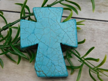 TURQUENITE CROSS ROCK STONE LAPIDARY SPECIMEN