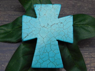 TURQUENITE CROSS ROCK STONE LAPIDARY SPECIMEN