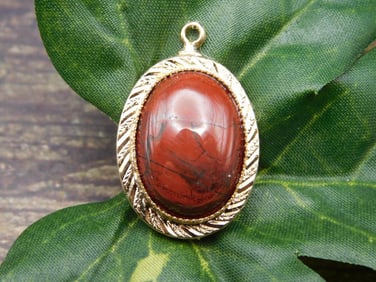 BRECCIATED JASPER PENDANT ROCK STONE LAPIDARY SPECIMEN