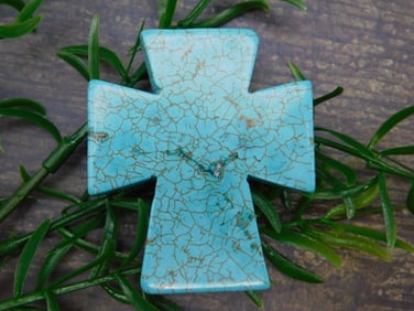 TURQUENITE CROSS ROCK STONE LAPIDARY SPECIMEN
