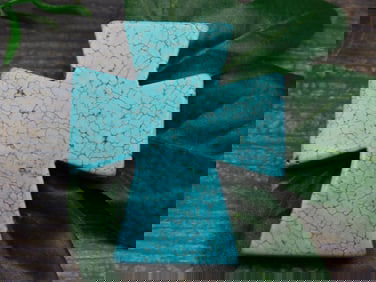 TURQUENITE CROSS ROCK STONE LAPIDARY SPECIMEN