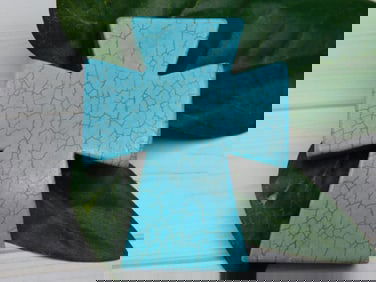 TURQUENITE CROSS ROCK STONE LAPIDARY SPECIMEN