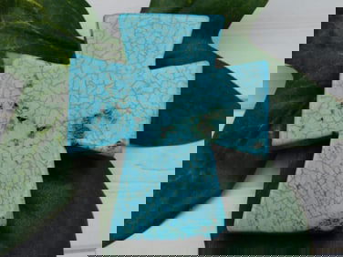 TURQUENITE CROSS ROCK STONE LAPIDARY SPECIMEN