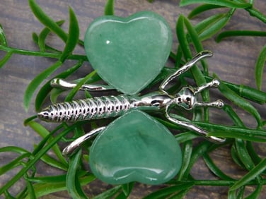 AVENTURINE WINGED INSECT ROCK STONE LAPIDARY SPECIMEN