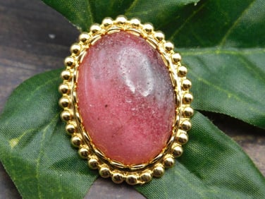 RHODONITE BROACH ROCK STONE LAPIDARY SPECIMEN