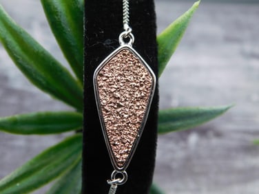 DRUZY QUARTZ ADJUSTABLE BRACELET ROCK STONE LAPIDARY SPECIMEN