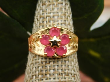 GENUINE STONE RING SIZE 4