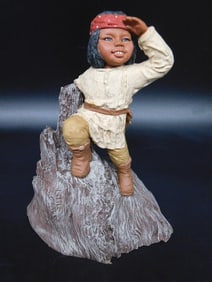 LITTLE CHIEF ALL GODS CHILDREN FIGURINE BY MARTHA HOLCOMBE