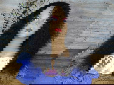 HALLOWEEEN WIG MANNEQUIN HEAD SENSUAL 100% HUMAN HAIR INDIAN REMI WEAVE 357