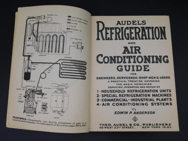 1944 AUDELS REFRIGERATION AND AIR CONDITIONING GUIDE BOOK VINTAGE AUTOMOBILIA ANTIQUE