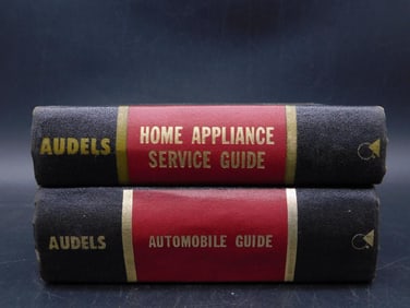 AUDELS HOME APPLIANCE SERVICE GUIDE AND AUTOMOBILE GUIDE BOOKS VINTAGE AUTOMOBILIA ANTIQUE