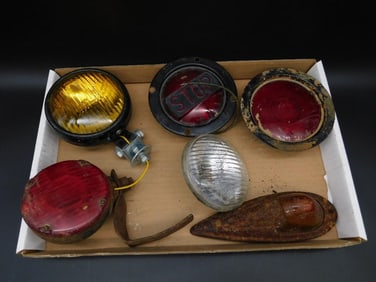 MIXED LIGHTS VINTAGE AUTOMOBILIA ANTIQUE