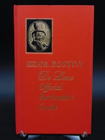 OLD MR BOSTON DE LUXE OFFICIAL BARTENDERS GUIDE BOOK BY LEO COTTON VINTAGE ANTIQUE