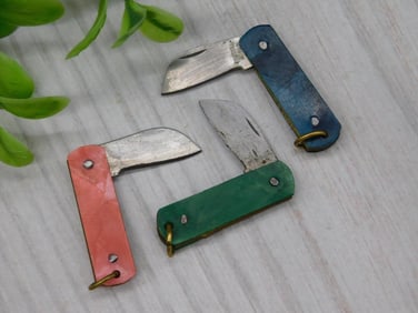 MINIATURE POCKET KNIVES LOT OF 3 VINTAGE ANTIQUE